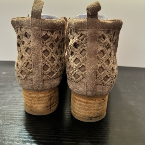 Jeffery Campbell Suede Taggart Cutout Taupe Ankle Boots - Picture 8 of 11